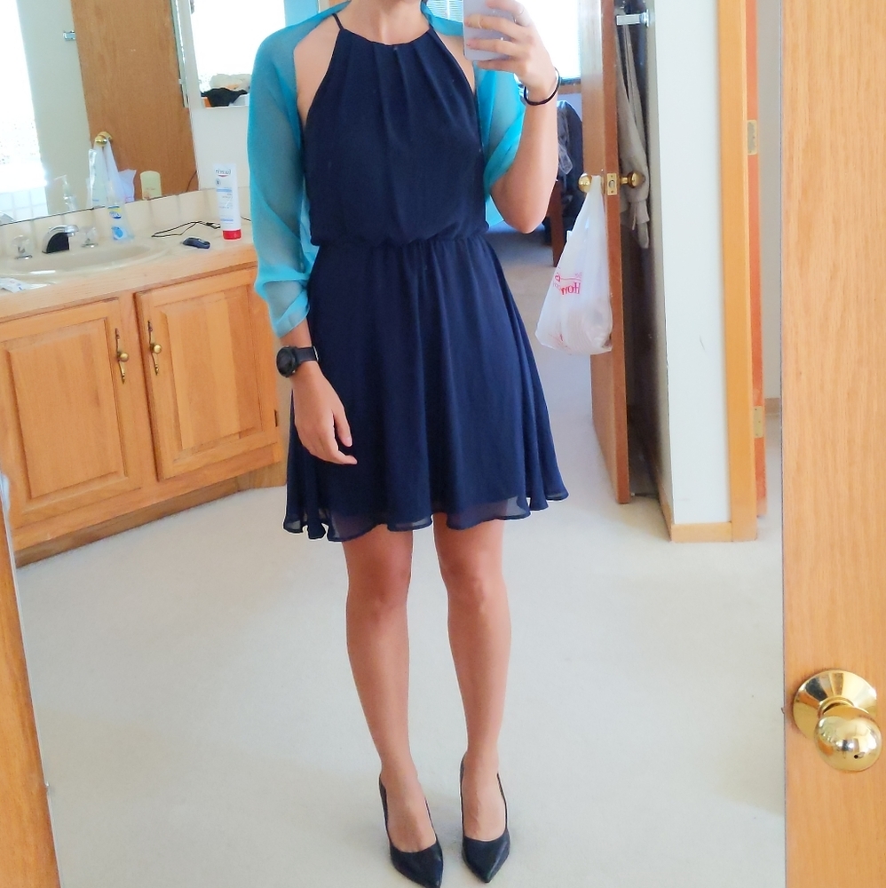 Navy blue short dress